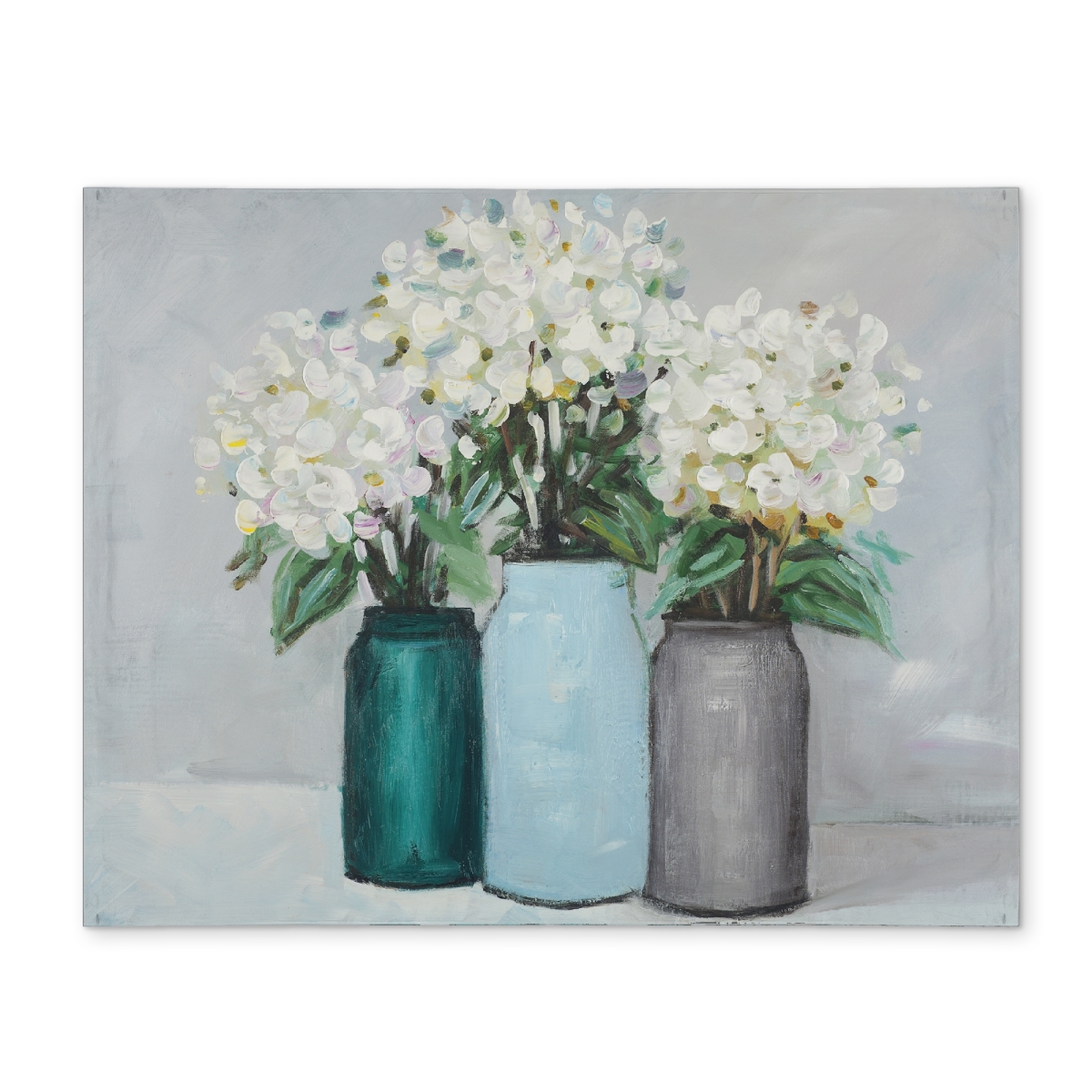 Picture of Begin Home Decor CPPM1418USS4LA 14 x 18 in. Blue Botanical Polyester Placemat - Hydrangea Vase Decor