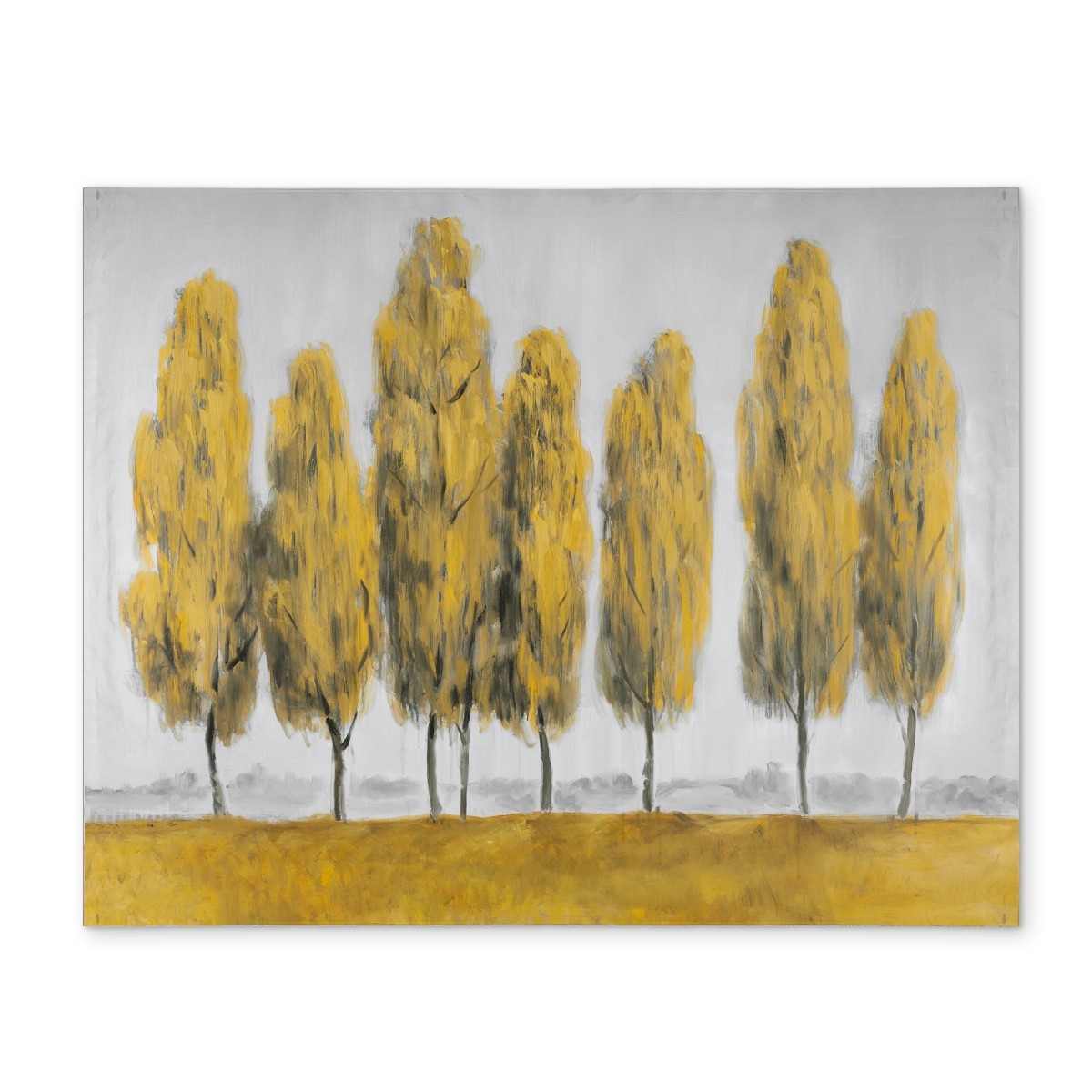 Picture of Begin Home Decor CPPM141838764R 14 x 18 in. Abstract Yellow Trees Placemat - Gray Bedroom Decor