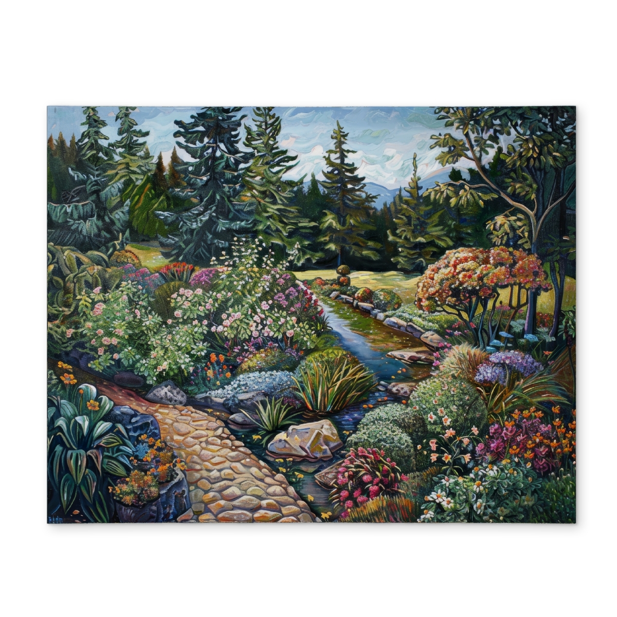 Picture of Begin Home Decor CPPM1418214OP3 14 x 18 in. Garden Blue Polyester Placemat - Stylish Home Decor