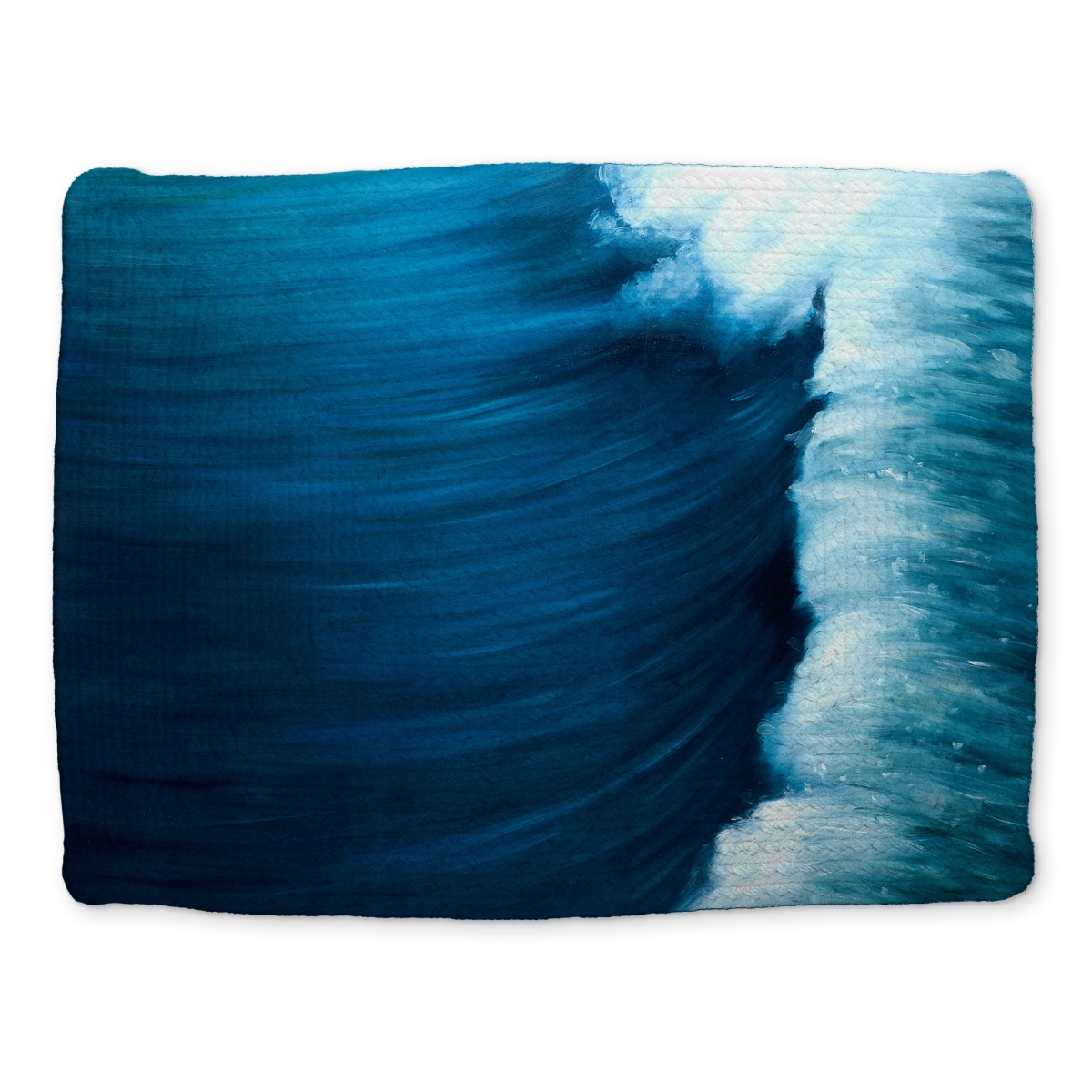 Picture of Begin Home Decor CBPM14183198M8 14 x 18 in. Wave Coastal Sea Bedroom Braided Polyester Placemat Decor