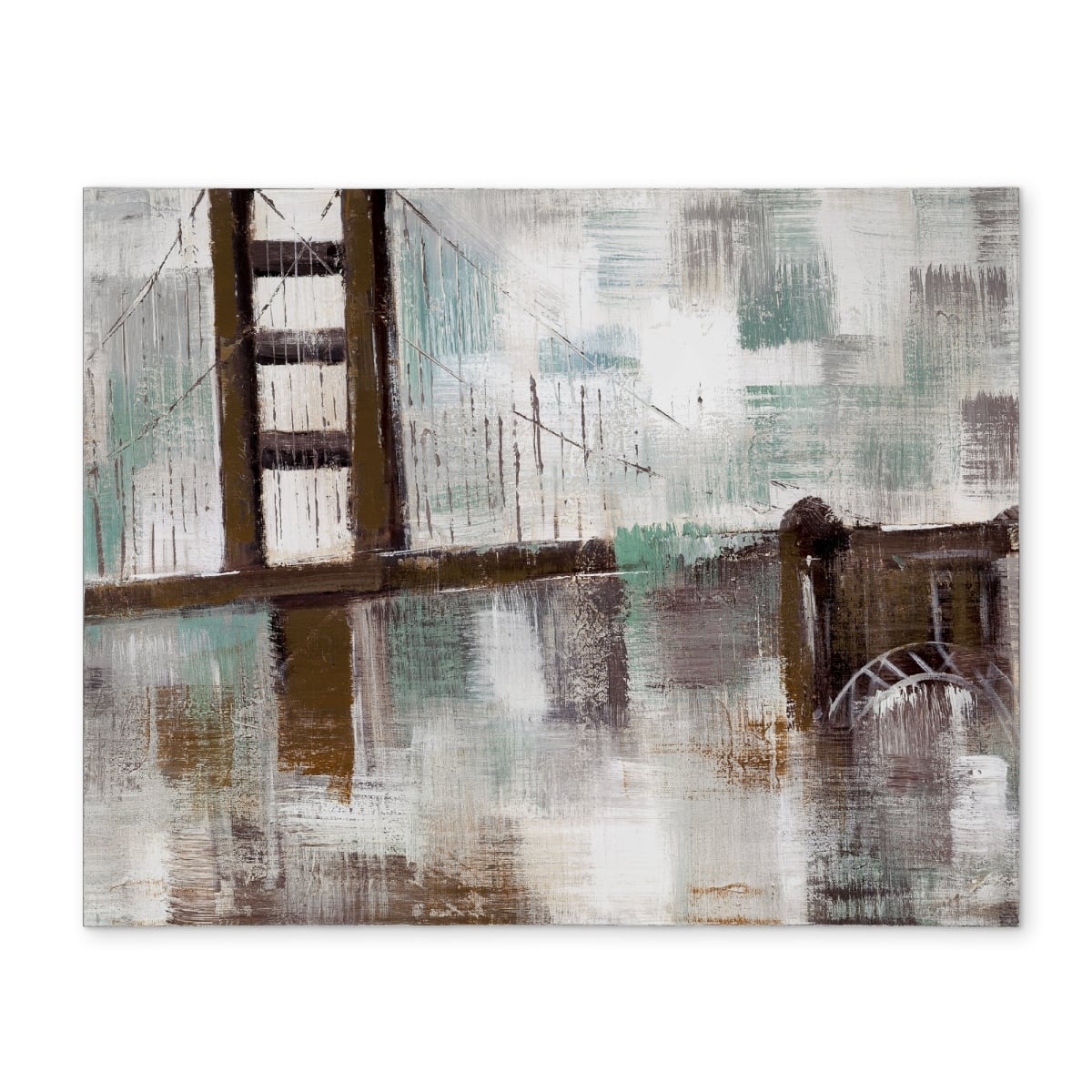 Picture of Begin Home Decor CPPM1418O46G79 14 x 18 in. Abstract Golden Gate Brown Polyester Placemat - Home Decor