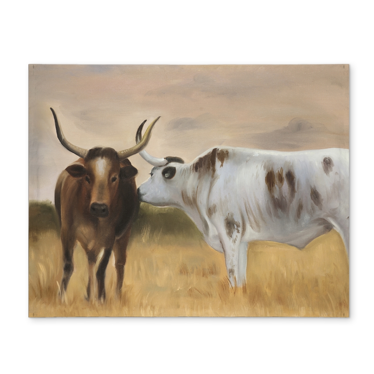 Picture of Begin Home Decor CPPM1418HSC6GU 14 x 18 in. Brown Farm Animals Rustic Polyester Placemat - Nguni Herd Decor