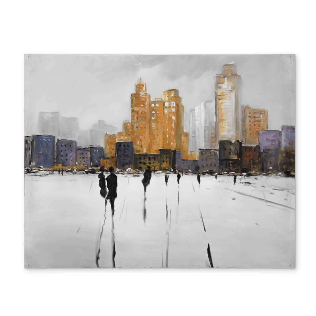 Picture of Begin Home Decor CPPM1418DR4QQ3 14 x 18 in. Silhouettes City Polyester Placemat - Modern Home Decor
