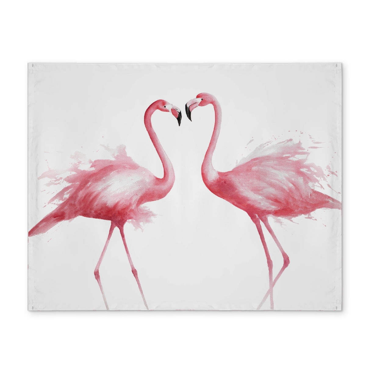 Picture of Begin Home Decor CPPM1418EJNLS8 14 x 18 in. Two Pink Flamingo Watercolor Placemat - Pink Home Decor