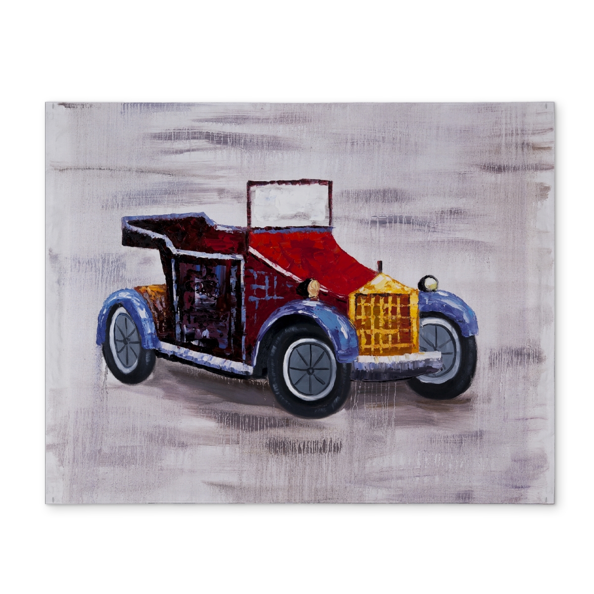 Picture of Begin Home Decor CPPM14187FBQB1 14 x 18 in. Vintage Toy Car Blue Placemat - Polyester Home Decor