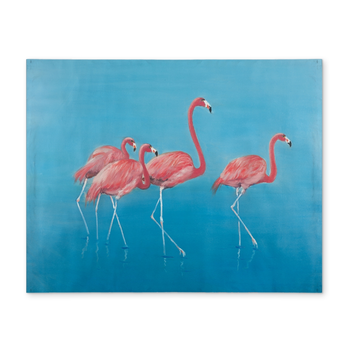 Picture of Begin Home Decor CPPM1418J4YJNS 14 x 18 in. Four Flamingos Exotic Bird Polyester Placemat - Home Decor