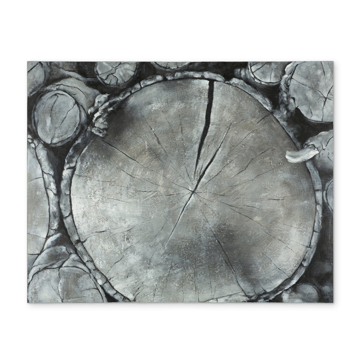 Picture of Begin Home Decor CPPM14183C5P8S 14 x 18 in. Monochrome Stacked Wood Logs Polyester Placemat for Bedroom