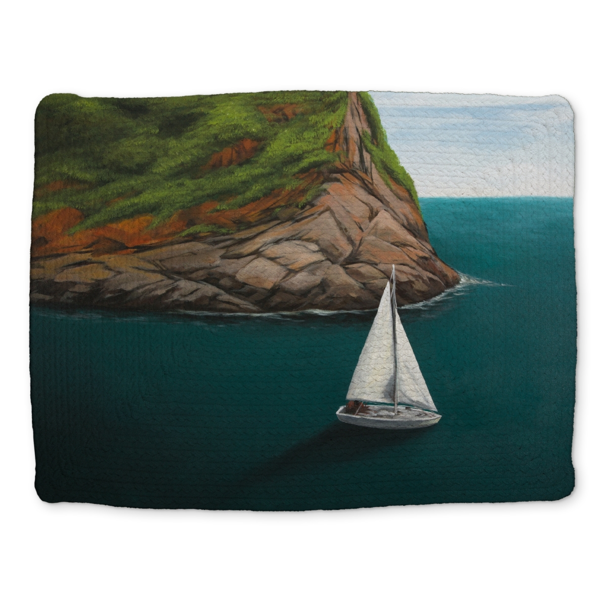 Picture of Begin Home Decor CBPM1418LWBRE3 14 x 18 in. Hobbies Marine Blue Braided Polyester Placemat - Home Decor