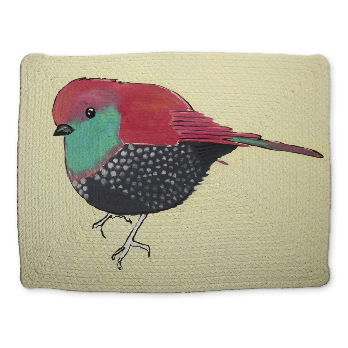 Picture of Begin Home Decor CBPM1418XXF4P4 14 x 18 in. Pink Animal Placemats - Little Purple Bird - Home Decor