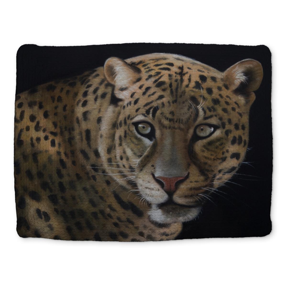 Picture of Begin Home Decor CBPM14184W80VR 14 x 18 in. Realistic Fierce Leopard Placemat, Feline Bedroom Decor