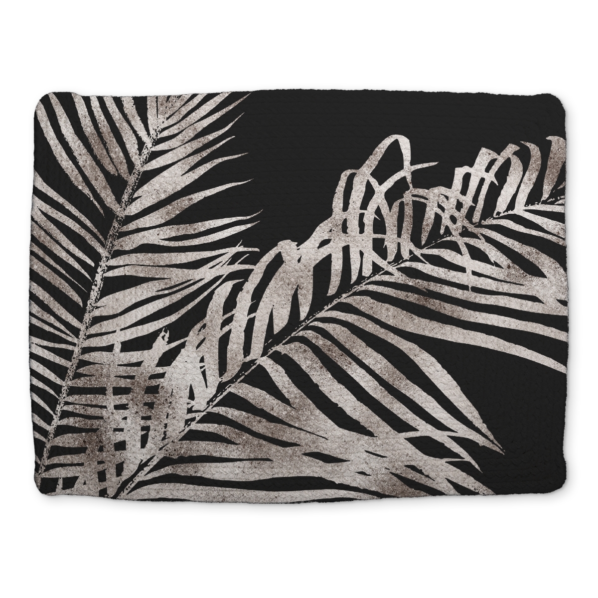Picture of Begin Home Decor CBPM1418H5H2ZL 14 x 18 in. Tropical Gold Leaves Placemat - Floral Botanical Home Decor