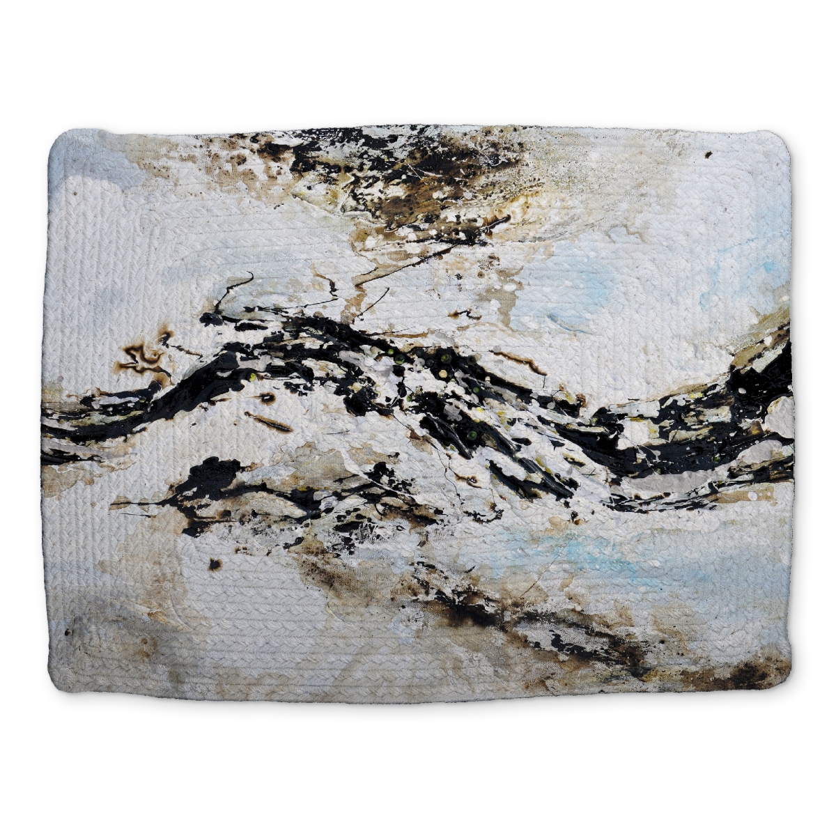 Picture of Begin Home Decor CBPM1418POGT30 14 x 18 in. Abstract Modern Shapes Braided Polyester Placemat - Home Decor