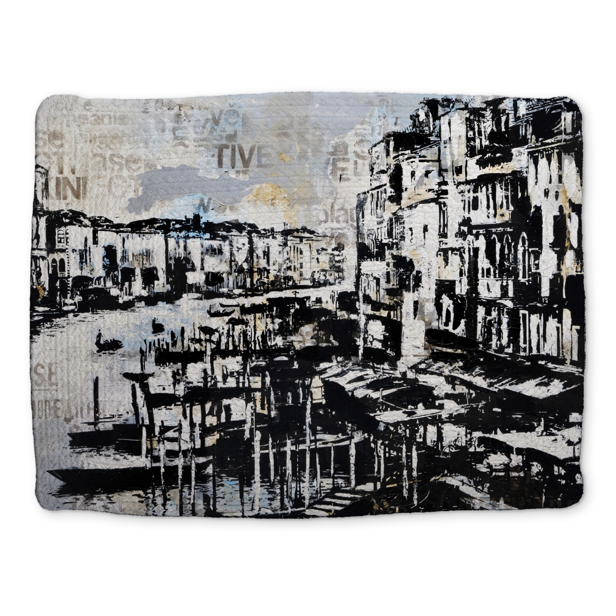 Picture of Begin Home Decor CBPM1418CKFSHJ 14 x 18 in. Blue Boat Coastal Braided Placemat - Abstract Venise Port Decor