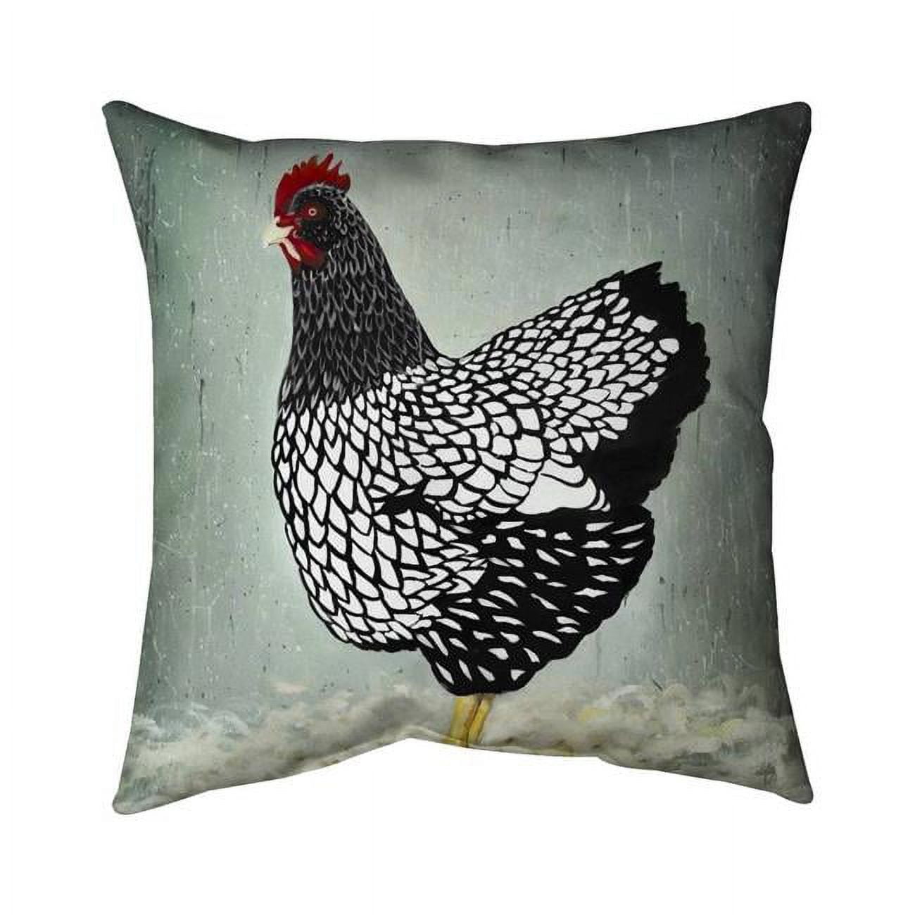 18 x 18 in. Wyandotte Hen-Double Sided Print Indoor Pillow