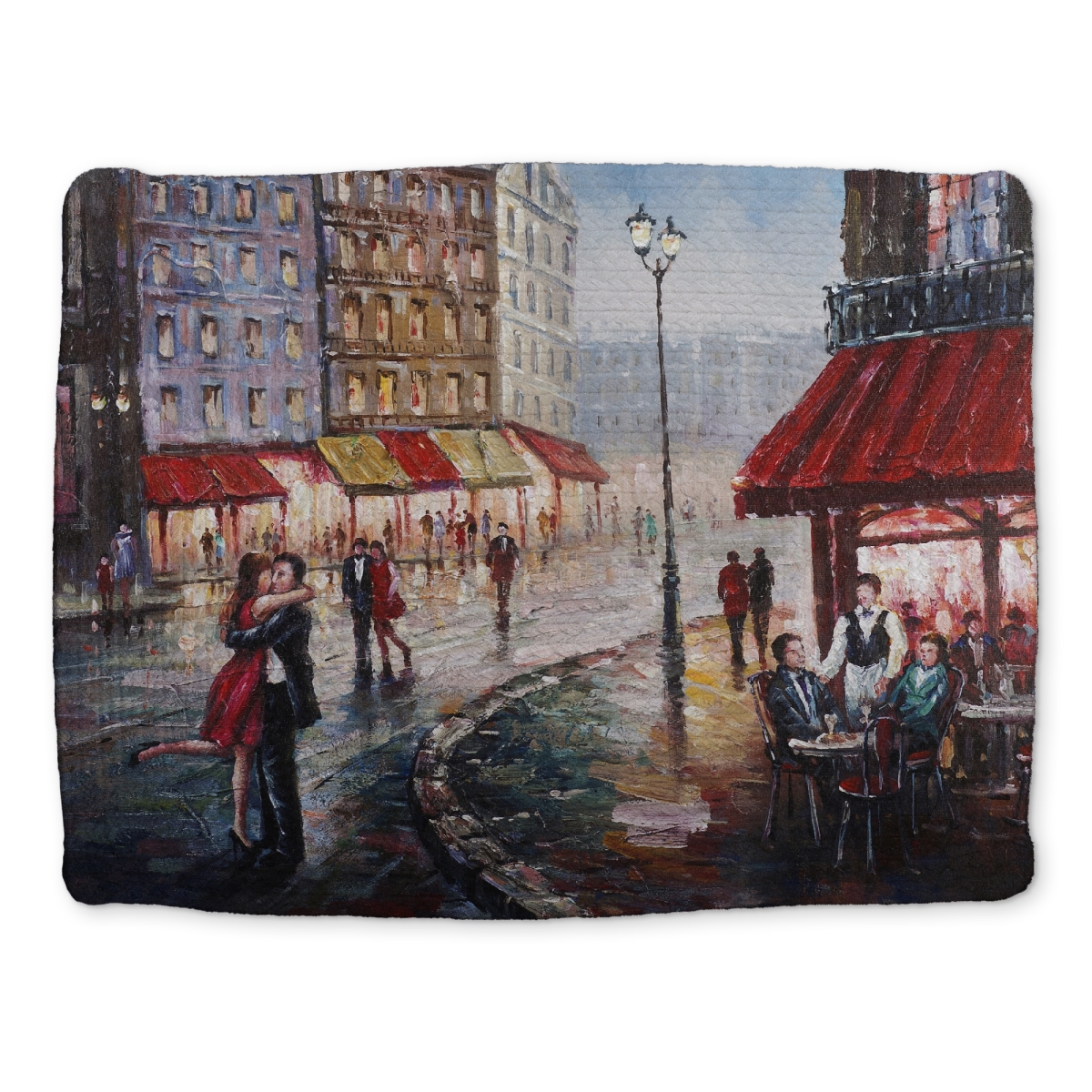 Picture of Begin Home Decor CBPM1418K5I3HQ 14 x 18 in. Romantic Blue Placemat - Couple Kissing Design - Home Decor