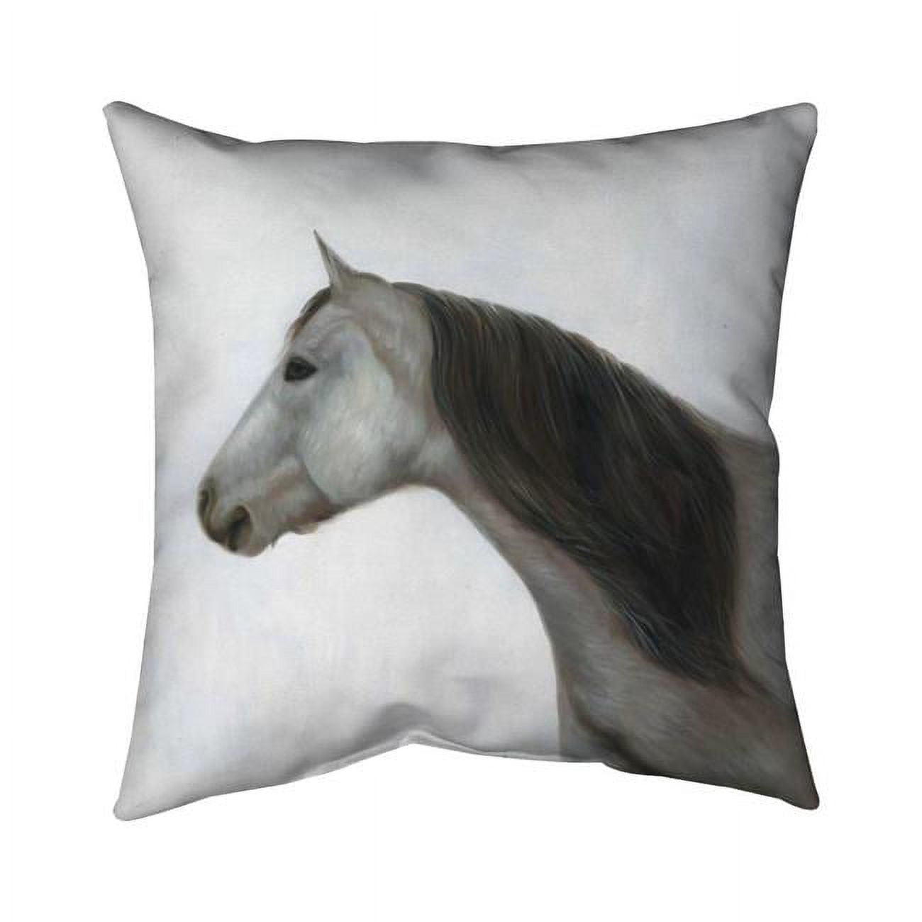 18 x 18 in. Winter Horse-Double Sided Print Indoor Pillow