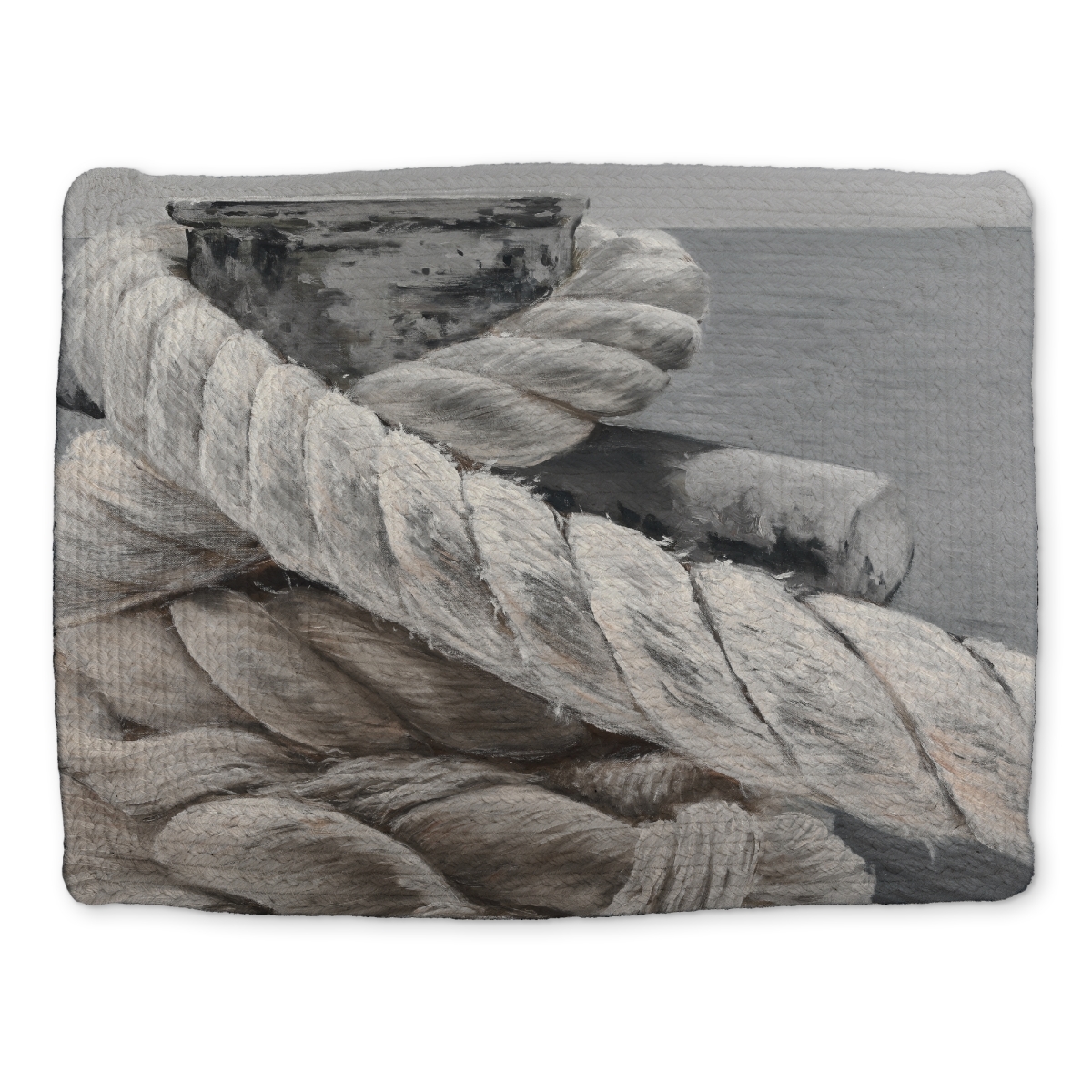 Picture of Begin Home Decor CBPM1418480UMN 14 x 18 in. Twisted Boat Rope Coastal Bathroom Marine Polyester Placemat