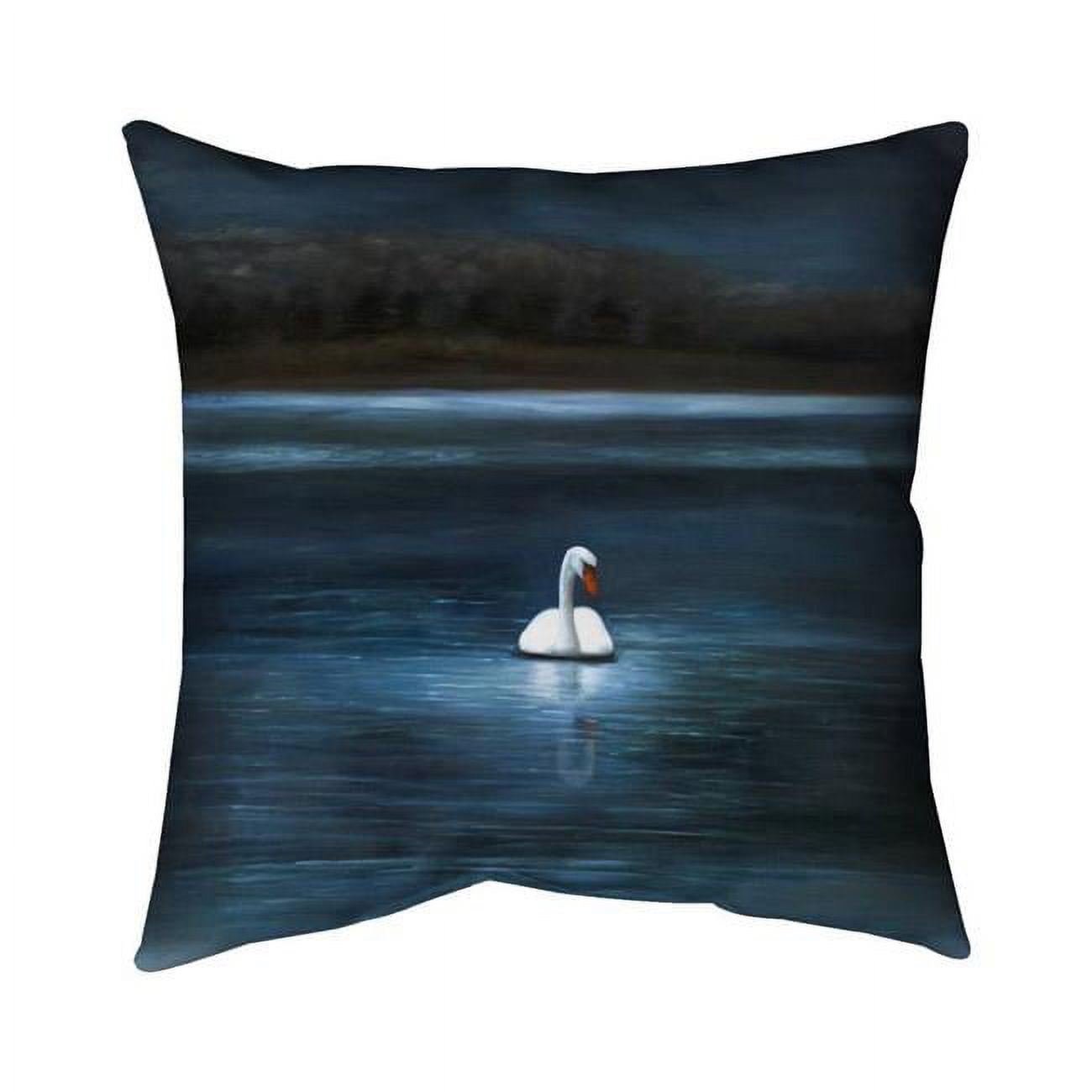 18 x 18 in. Beautiful Swan-Double Sided Print Indoor Pillow