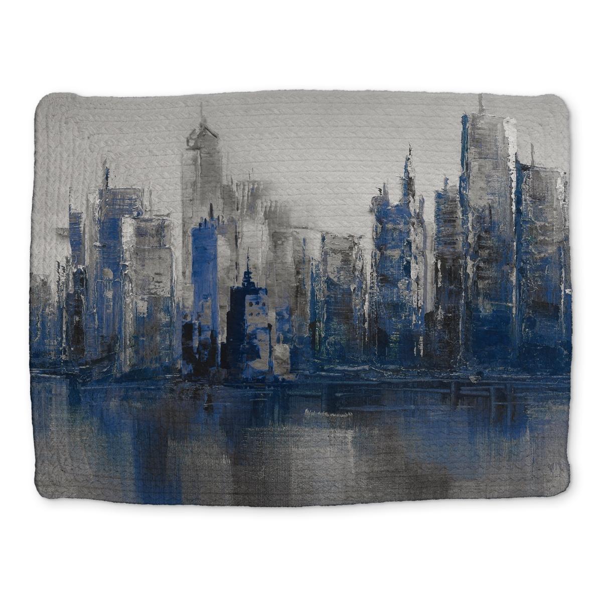 Picture of Begin Home Decor CBPM14188K8GRY 14 x 18 in. Melancholy City Blue Braided Polyester Placemat - Home Decor