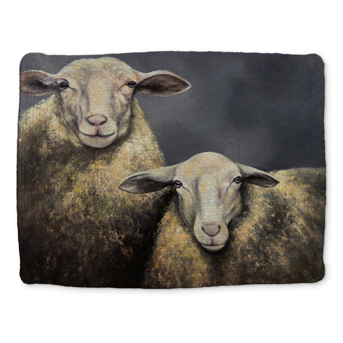 Picture of Begin Home Decor CBPM1418XG2R0W 14 x 18 in. Rustic Farm Animals Braided Placemat - Two Sheep Home Decor