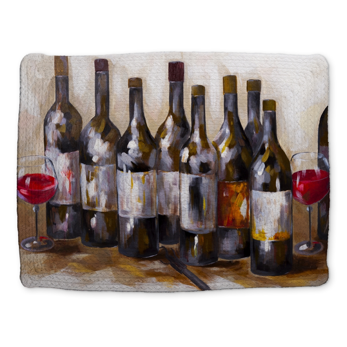 Picture of Begin Home Decor CBPM14184AFJVE 14 x 18 in. Red Wine Braided Polyester Placemat - Home Decor Kitchen Style