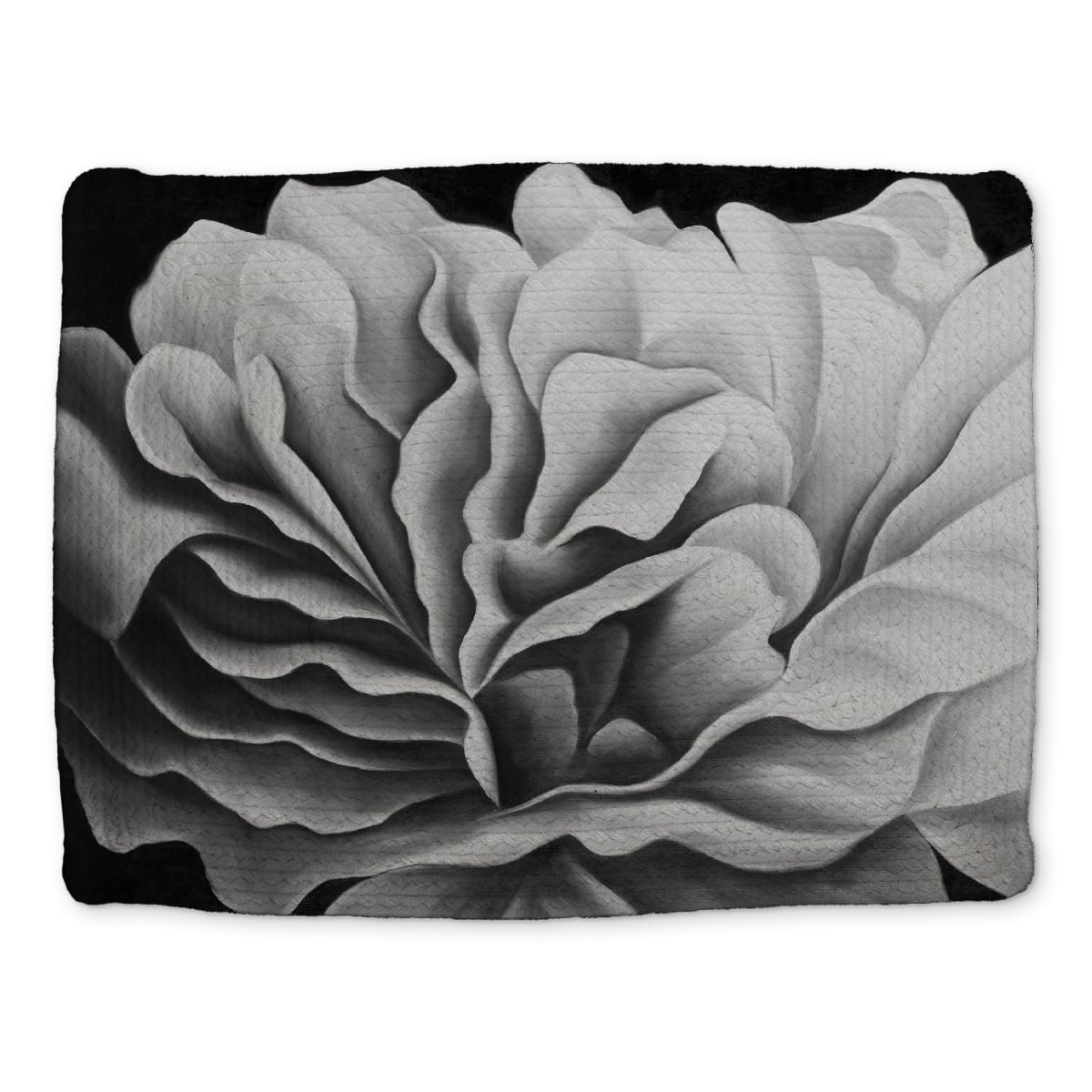 Picture of Begin Home Decor CBPM1418I1IB41 14 x 18 in. Beautiful Black & White Flower Botanical Placemat - Home Decor