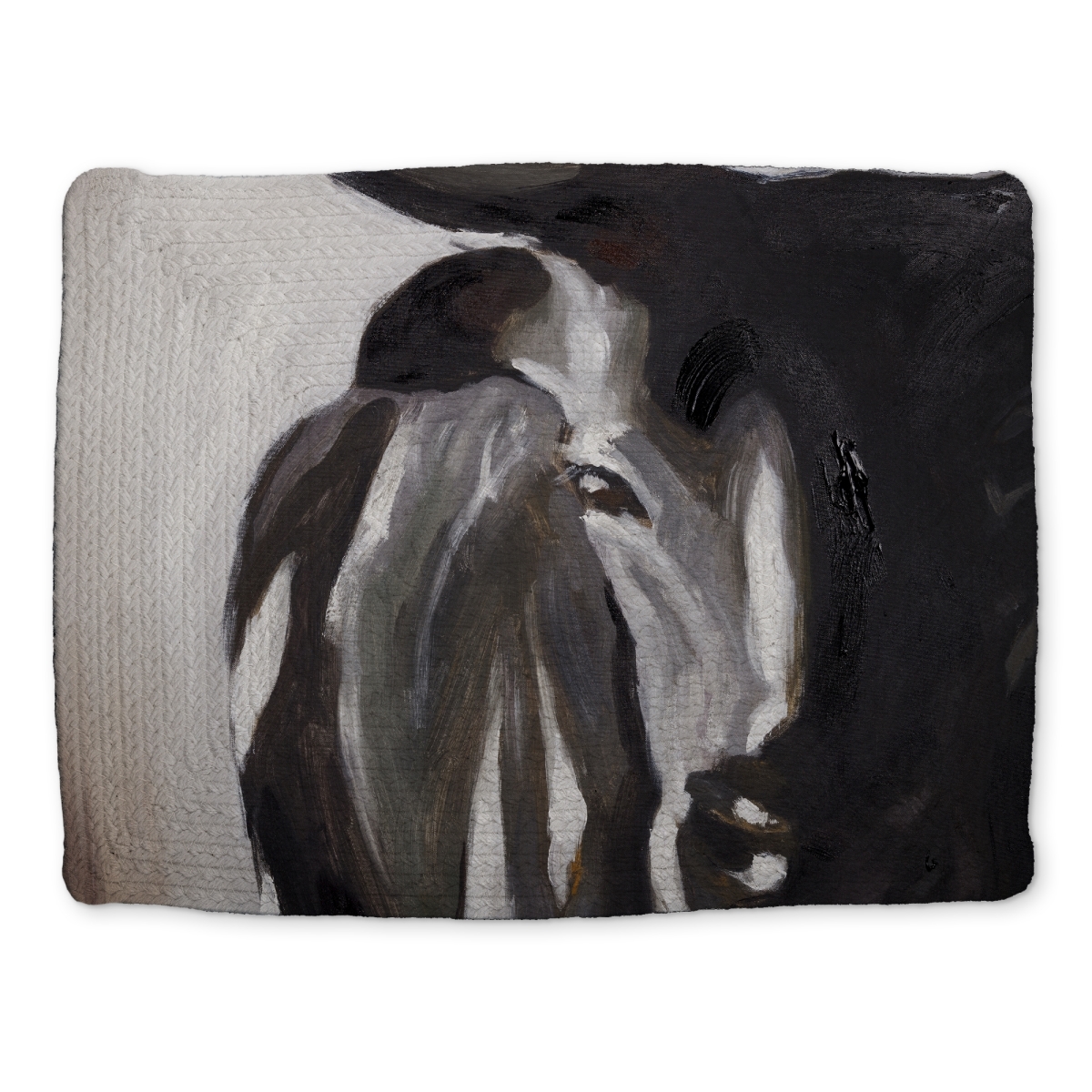 Picture of Begin Home Decor CBPM1418XUU88K 14 x 18 in. Bull Head Closeup Braided Polyester Placemat - Farm Decor
