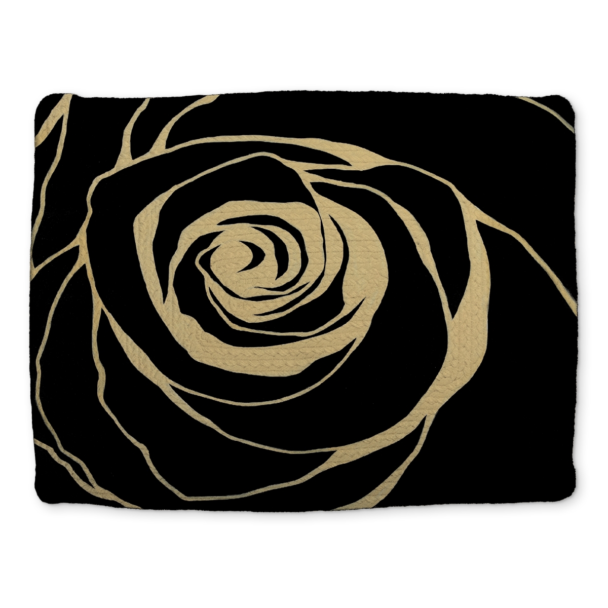 Picture of Begin Home Decor CBPM14188X5EXQ 14 x 18 in. Romantic Black Rose Floral Placemat - Home Decor - Botanical