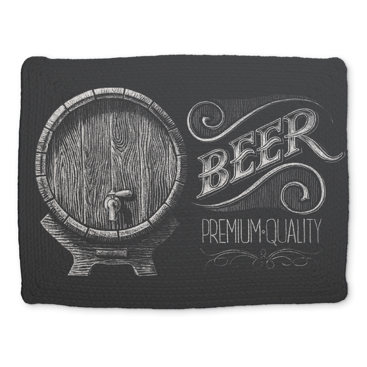Picture of Begin Home Decor CBPM1418JHX4V4 14 x 18 in. Old Beer Sign White Polyester Placemat - Home Decor Kitchen