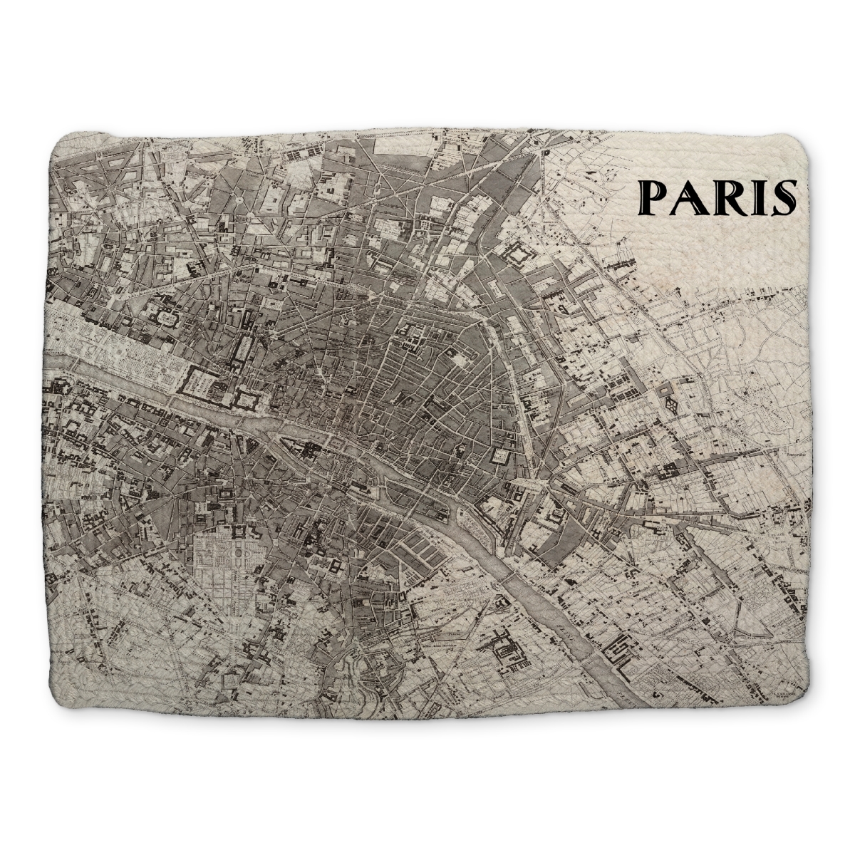 Picture of Begin Home Decor CBPM1418MA6AMY 14 x 18 in. Paris Sepia Industrial Braided Placemat - Man Cave Decor