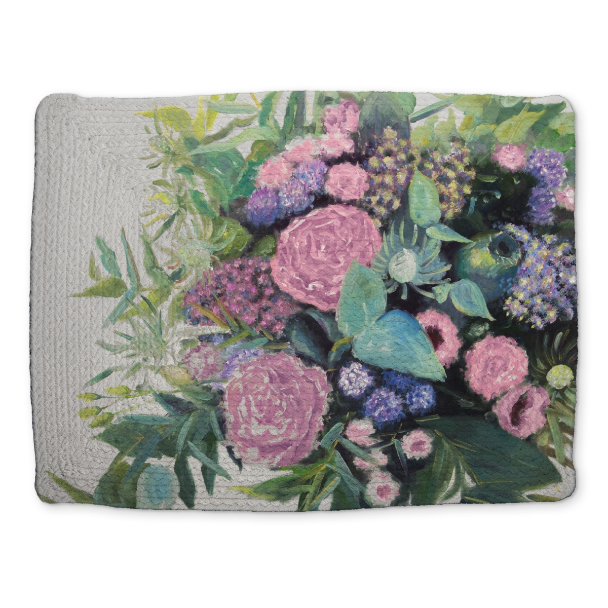 Picture of Begin Home Decor CBPM1418RLB2LA 14 x 18 in. Purple Leaves Placemat - Melody of Fuchsia Flowers Decor