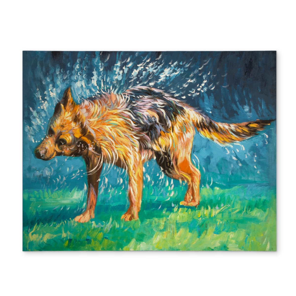 Picture of Begin Home Decor CPPM1418P9MMDD 14 x 18 in. Bedroom Pets Polyester Placemat - Spin-Dry Wet German Shepherd
