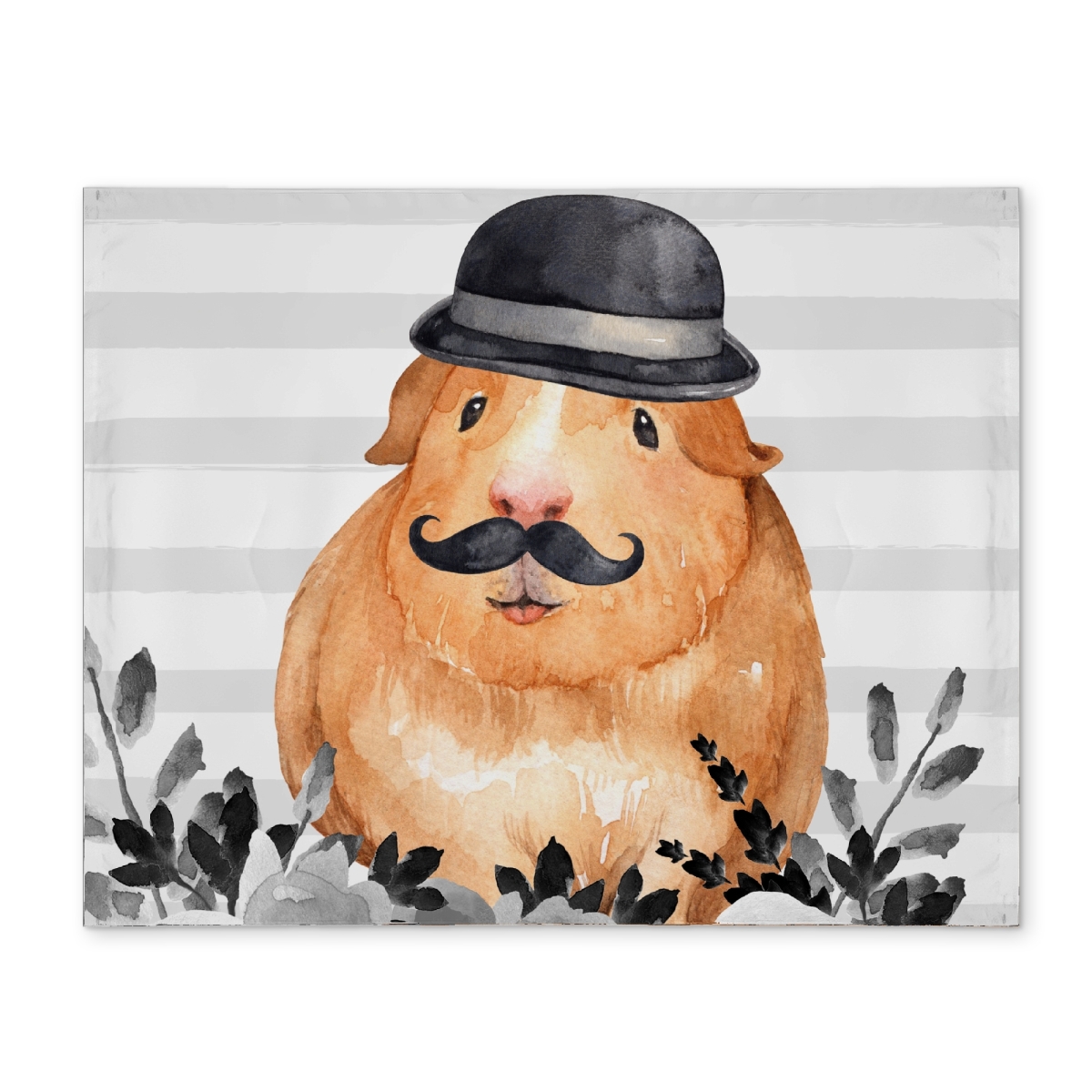 Picture of Begin Home Decor CPPM1418CMMV5Z 14 x 18 in. Guinea Pig Detective Polyester Placemat - Brown Animal Decor