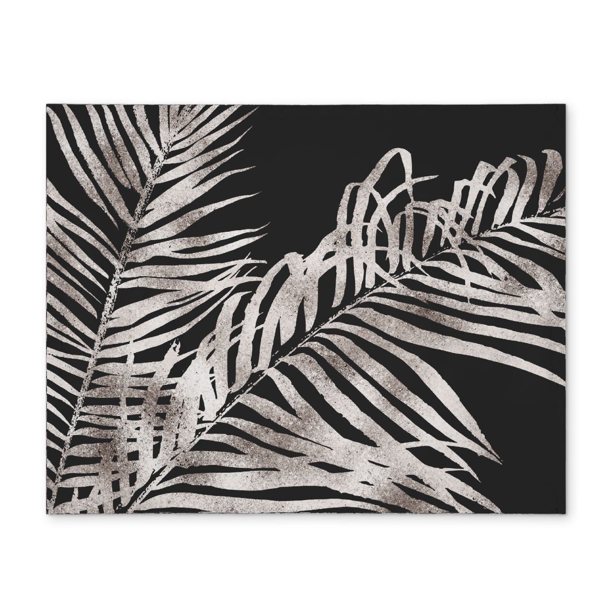 Picture of Begin Home Decor CPPM1418MFPHKJ 14 x 18 in. Tropical Gold Leaves Gray Polyester Placemat - Home Decor