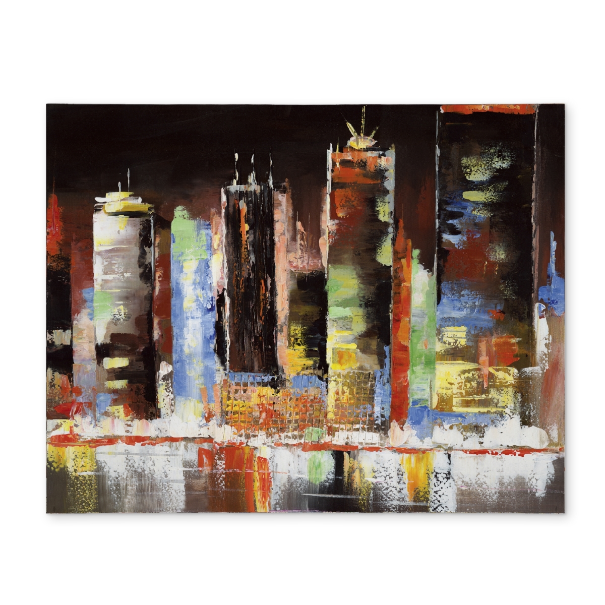 Picture of Begin Home Decor CPPM14182HRLCQ 14 x 18 in. Cityscape by Night Polyester Placemat - Modern Home Decor
