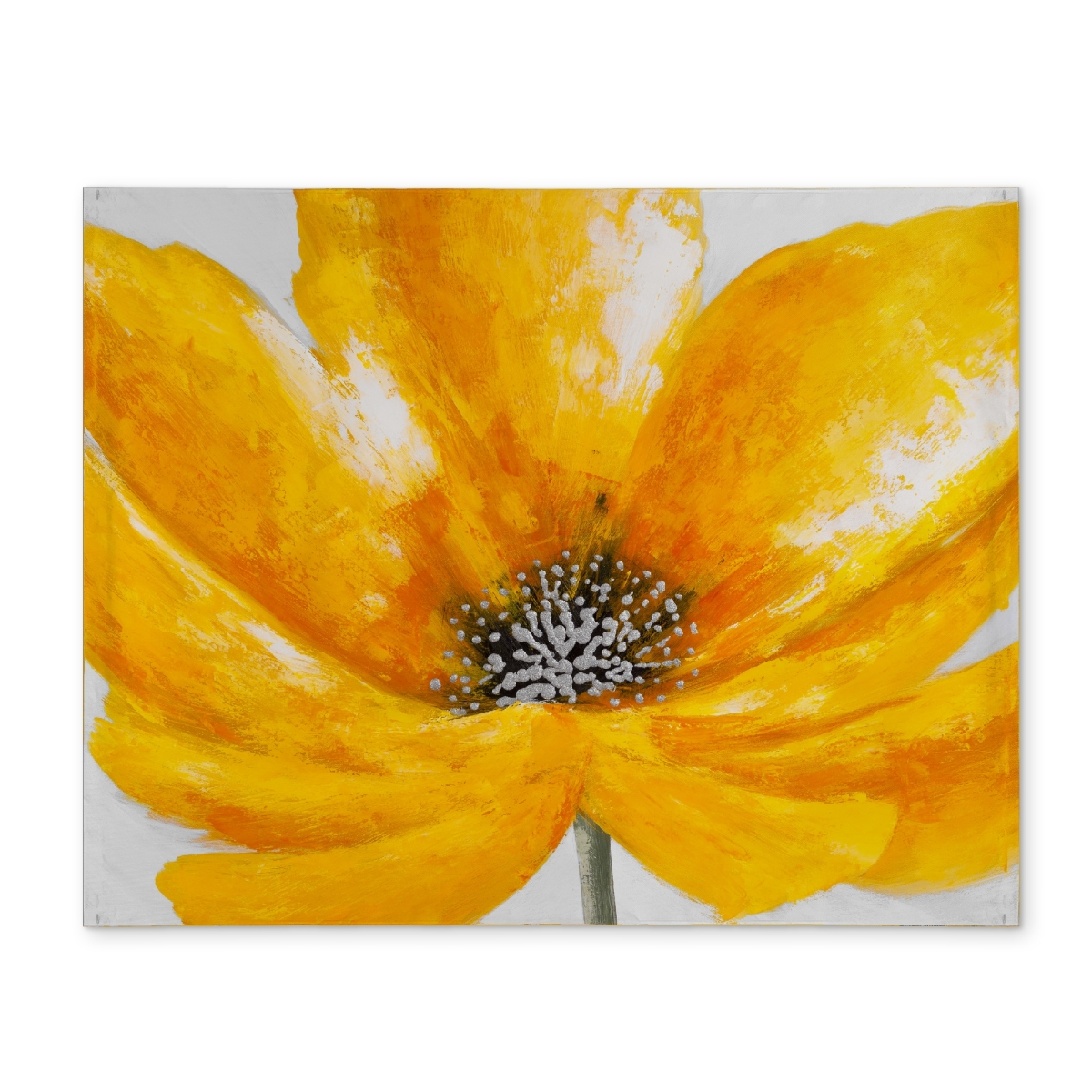 Picture of Begin Home Decor CPPM1418A433RM 14 x 18 in. Big Yellow Flower Botanical Gray Floral Placemat - Home Decor