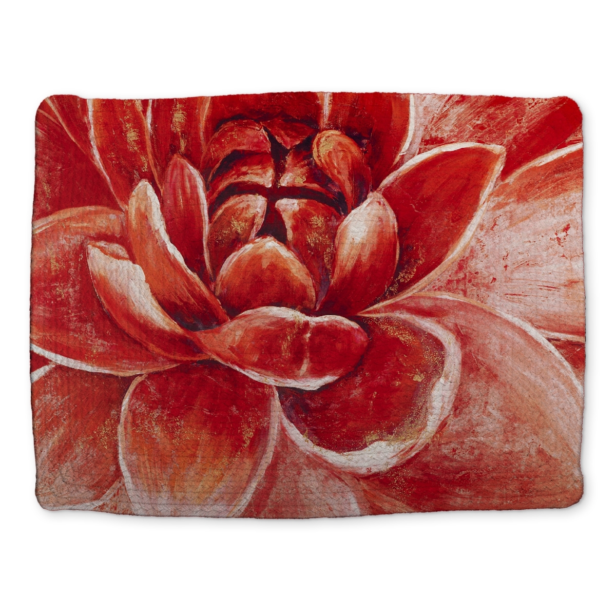 Picture of Begin Home Decor CBPM1418JJOSAS 14 x 18 in. Red Chrysanthemum Floral Braided Polyester Placemat - Home Decor