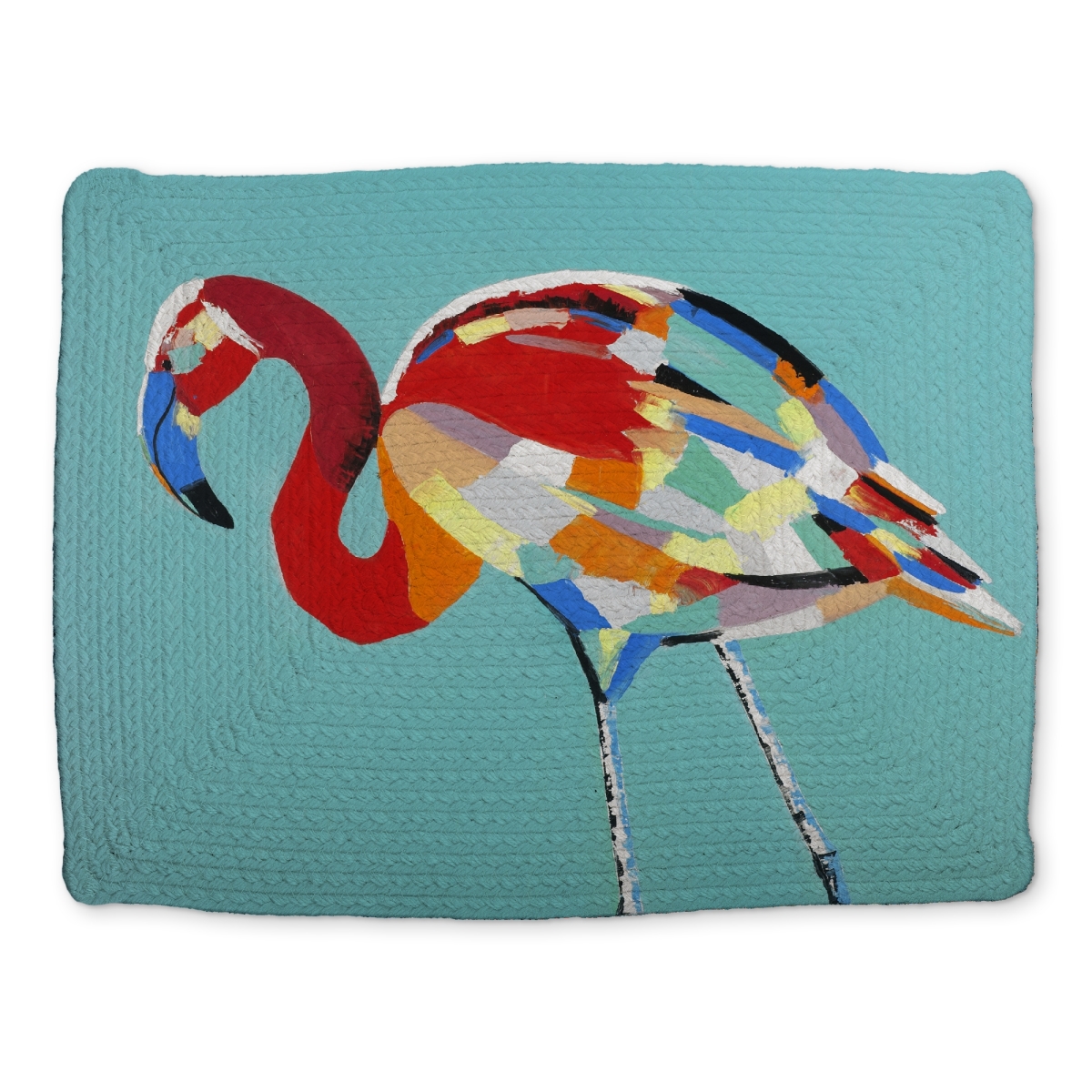 Picture of Begin Home Decor CBPM1418730A4B 14 x 18 in. Red Exotic Bedroom Placemat - Abstract Flamingo Design Decor