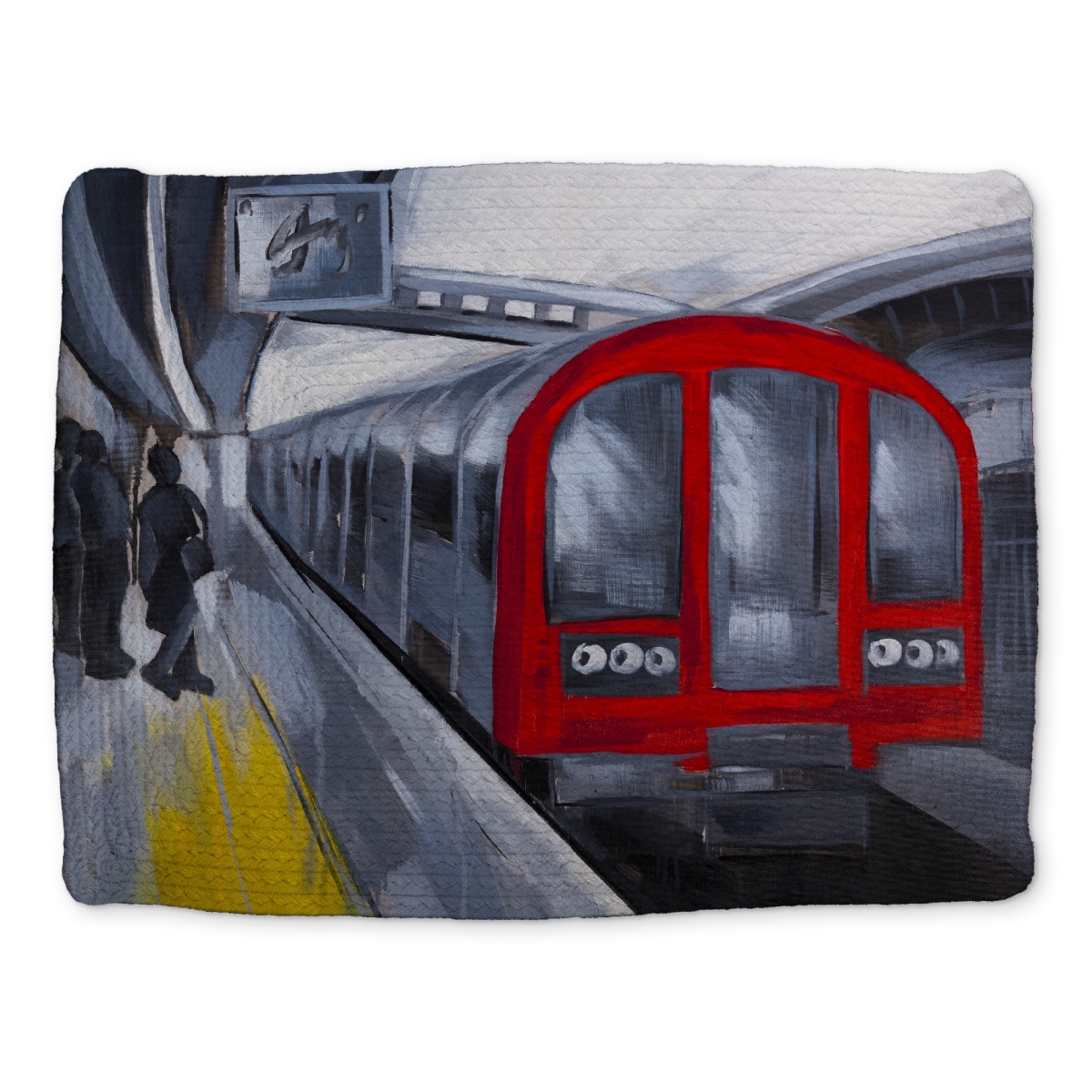 Picture of Begin Home Decor CBPM1418MQK6GL 14 x 18 in. People Waiting Metro Blue Braided Polyester Placemat Decor