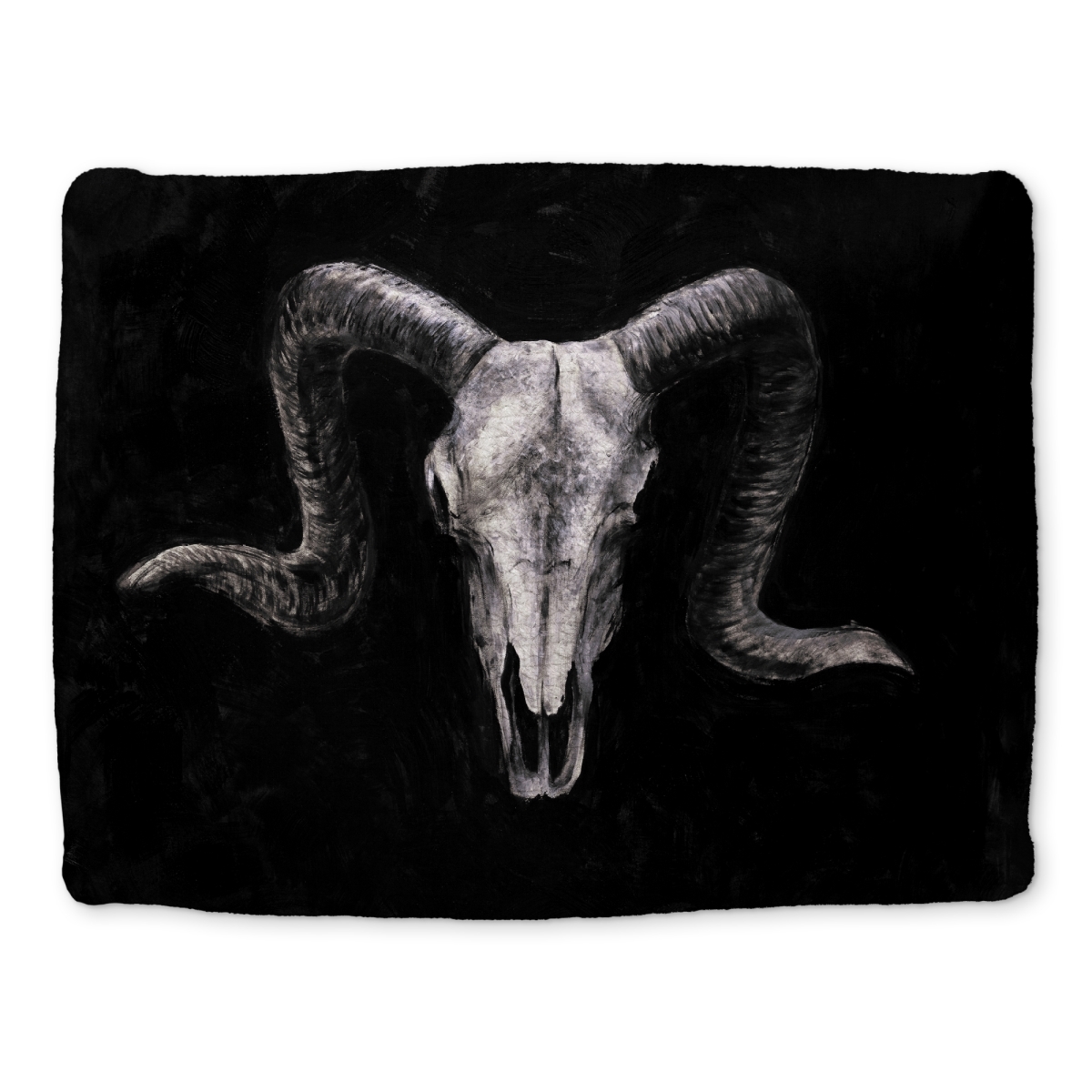 Picture of Begin Home Decor CBPM14187R37S3 14 x 18 in. Gray Farm Animals Ram Skull Placemat - Braided Polyester Decor