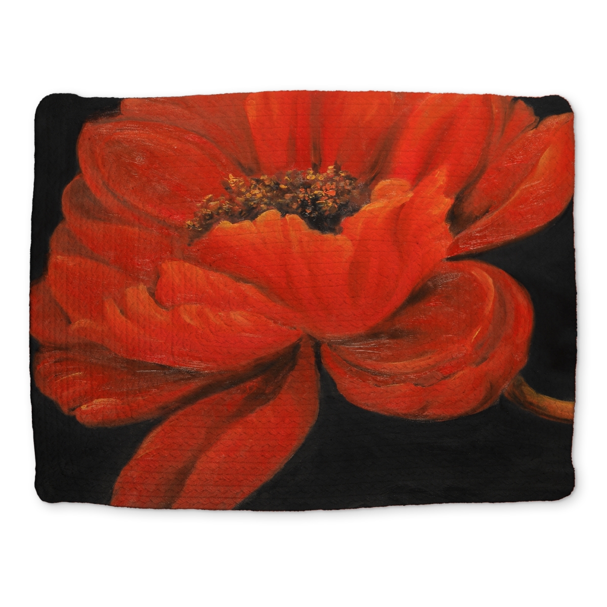 Picture of Begin Home Decor CBPM141857NHZM 14 x 18 in. Red Petal Flower Botanical Braided Placemat - Home Decor