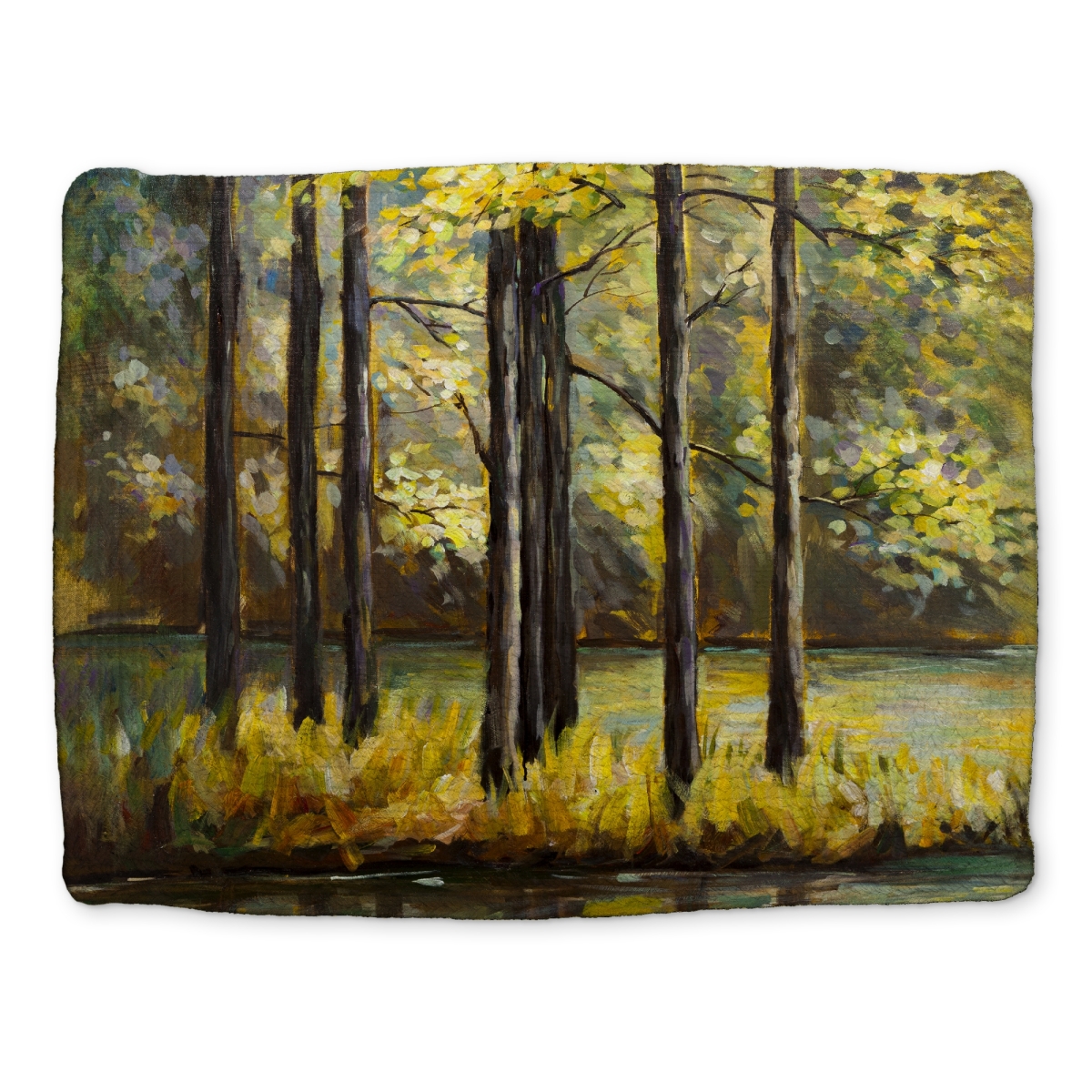 Picture of Begin Home Decor CBPM1418XZIOFK 14 x 18 in. Landscapes Trees Bedroom Placemat - Trees in the Lake Decor