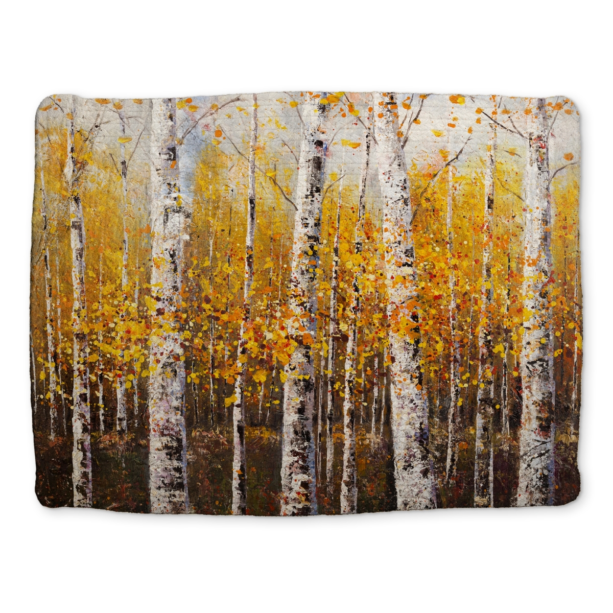Picture of Begin Home Decor CBPM1418W05VI7 14 x 18 in. Birches by Sunny Day Orange Braided Placemat - Home Decor