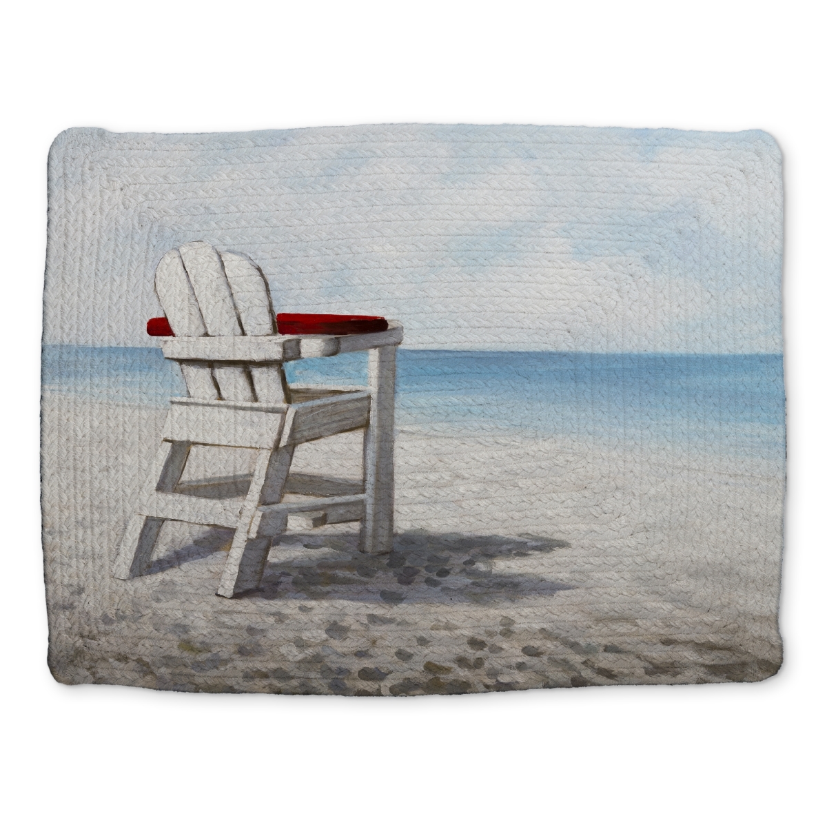 Picture of Begin Home Decor CBPM1418KBOITW 14 x 18 in. Contemporary Blue Bedroom Braided Polyester Placemat - Home Decor