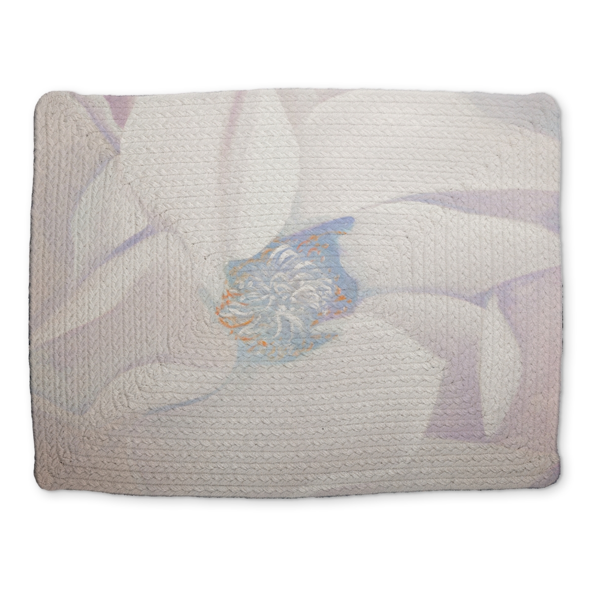 Picture of Begin Home Decor CBPM1418NQO95A 14 x 18 in. Delicacy Botanical Blue Braided Polyester Placemat - Home Decor