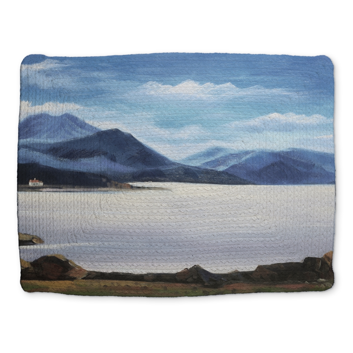 Picture of Begin Home Decor CBPM141870LBYT 14 x 18 in. Blue Braided Polyester Placemat - Scottish Highlands Home Decor