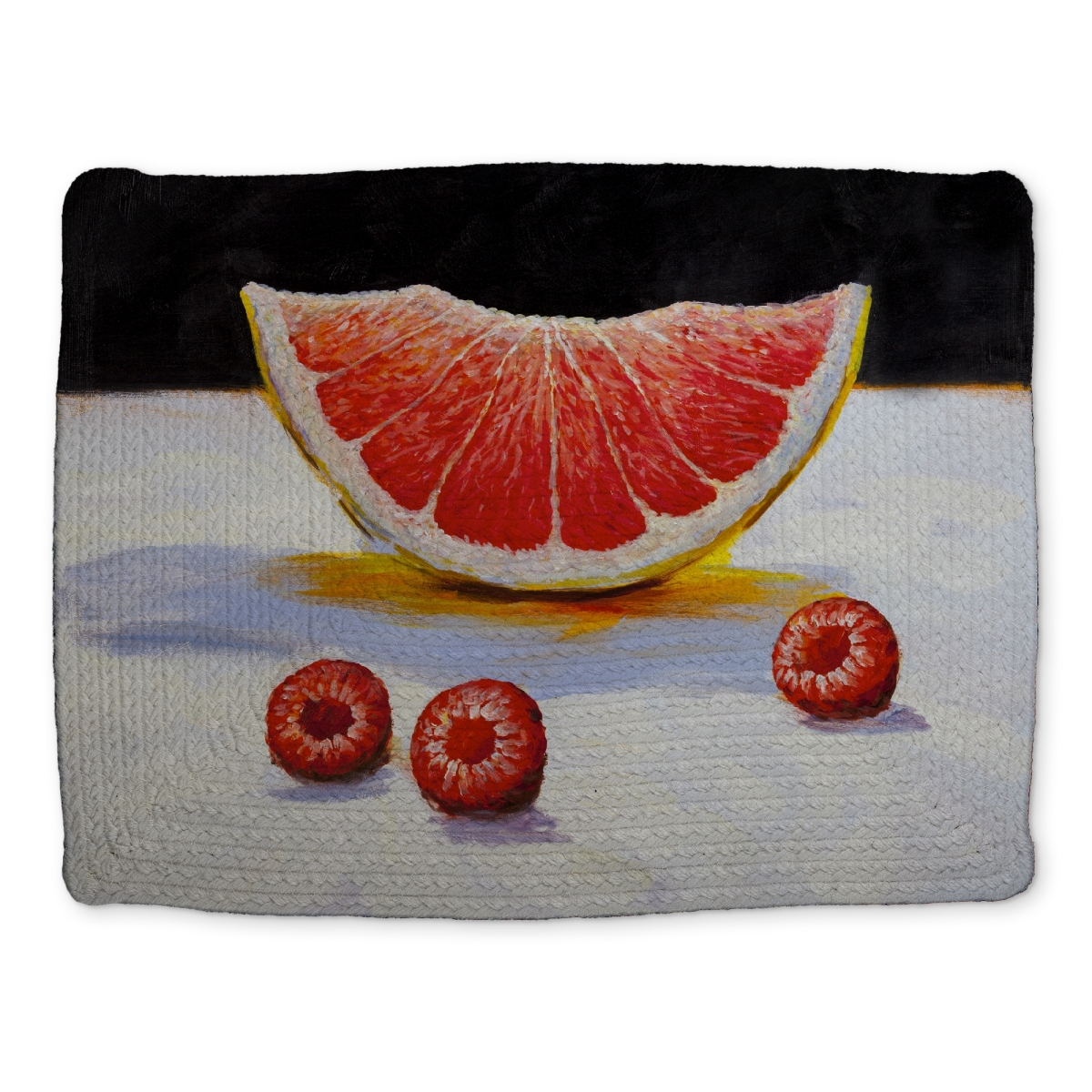 Picture of Begin Home Decor CBPM1418MPHQM8 14 x 18 in. Grapefruit Slice Braided Polyester Placemat - Modern Home Decor