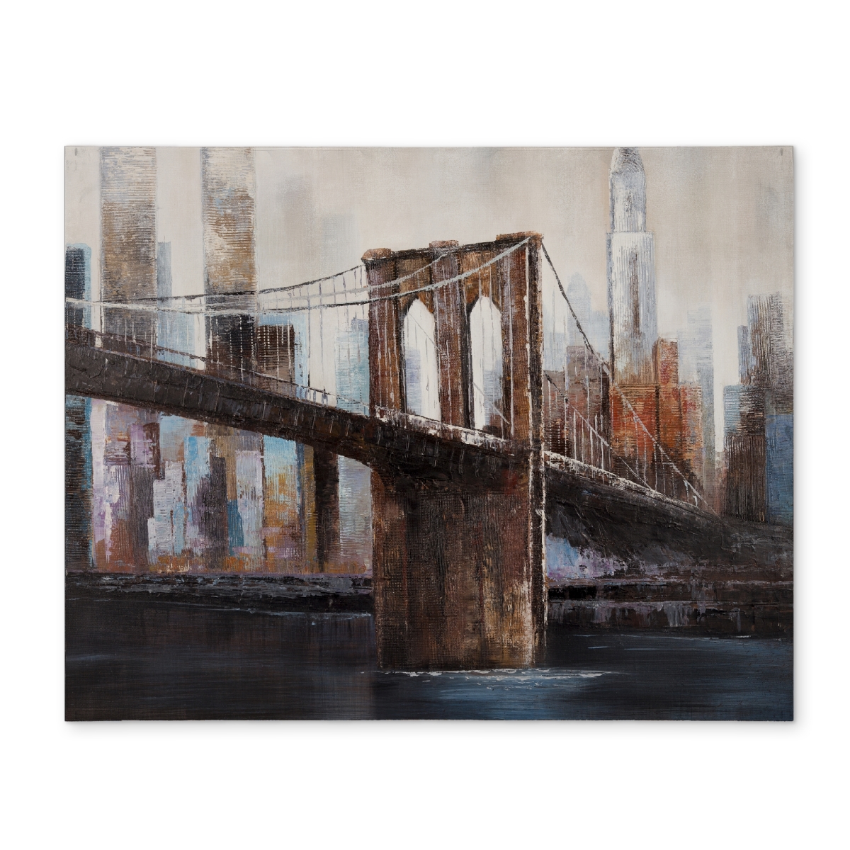 Picture of Begin Home Decor CPPM1418PTBTVN 14 x 18 in. Urban Brooklyn Bridge Placemat - Cities Bedroom Decor