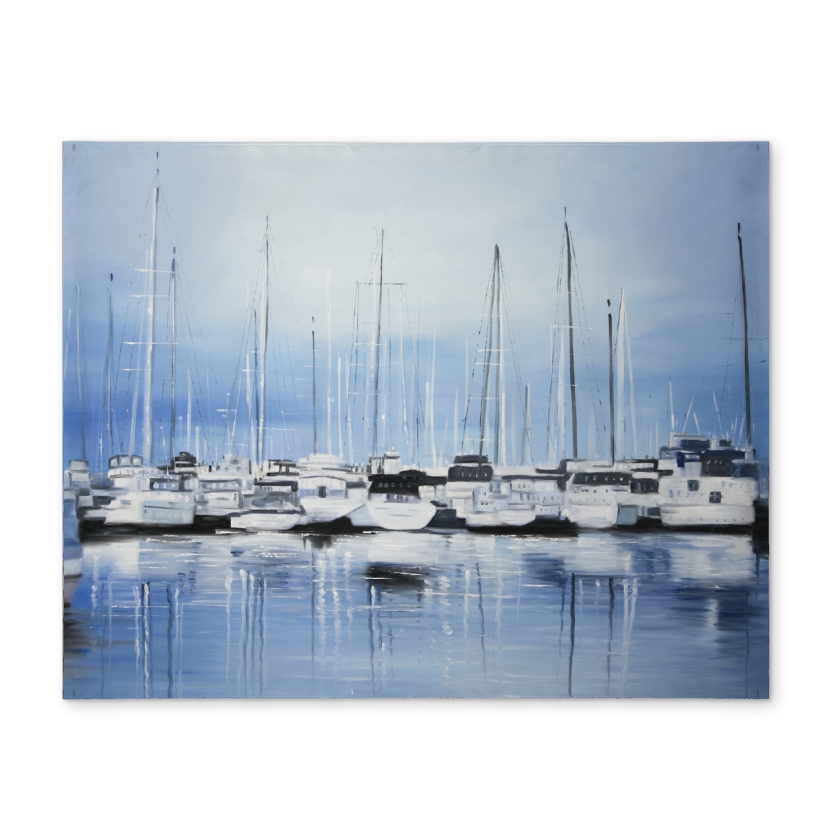 Picture of Begin Home Decor CPPM1418ZV0FXT 14 x 18 in. Boats at the Dock Marine Boat Placemat - Bedroom Decor
