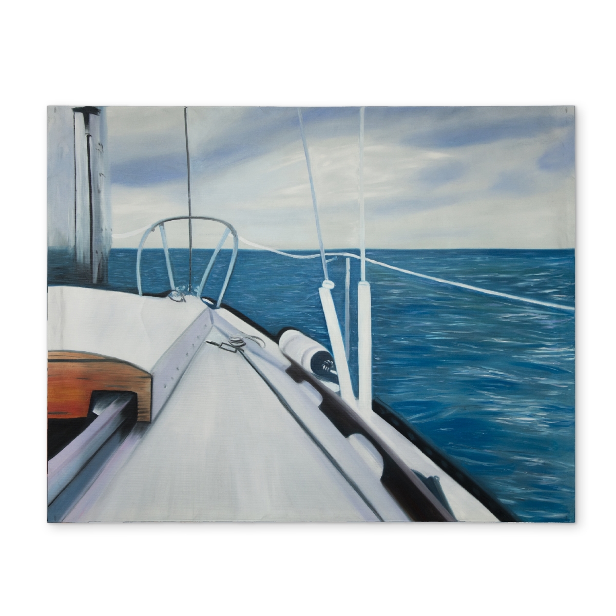 CPPM1418476EAF 14 x 18 in. Sail on the Water Blue Coastal Polyester Placemat - Home Decor